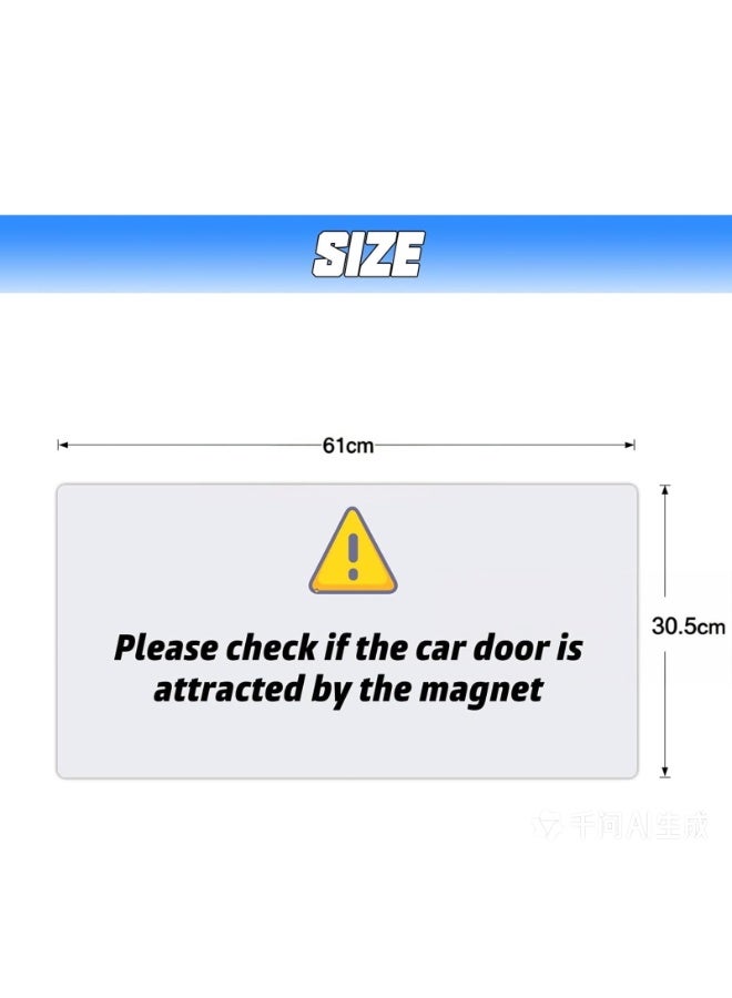 2-Pack Blank Magnetic Car Door Signs Rounded Corner White Flexible Magnet Sheet Stickers for Vehicle Advertising 61cm x 30.5cm - Image 2