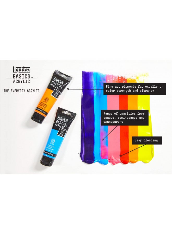 Liquitex BASICS Acrylic Paint, 118ml (4-oz) Tube, Ivory Black - Image 4