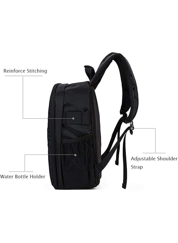 eWINNER Waterproof DSLR Camera Bag Shockproof Backpack Hiking Bag with Personalised Dividers Padded Camera Lens Flash Accessories Professional Storage Bag - Image 2