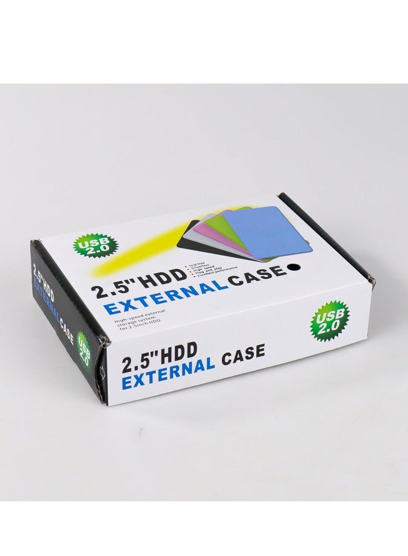 حافظة قرص صلب 2.5 بوصة، حافظة بلاستيكية USB 2.0 لقرص SSD، صندوق HDD، حافظة خارجية USB 2.0 لقرص HDD