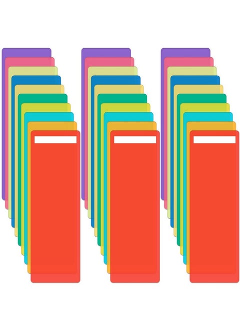 50 Pcs Library Book Dividers With 110 Pcs Stickers Library Shelf Dividers 4 X 12 Inch Plastic Shelf Dividers And Assorted Colored Bookshelf Markers For Shelves School Library Classroom Student Teacher