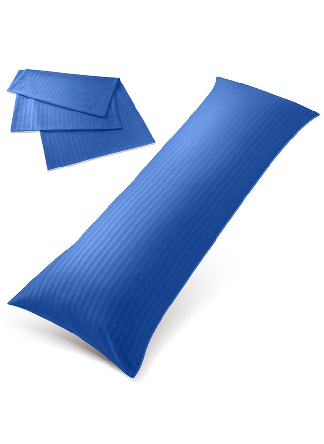 Hotel Linen Klub Hotel Linen Klub Long Body 1Pc Stripe Pillowcase - 100% Microfiber  with envelope closure, Soft and Durable Quality, Size : 45 x 125cm , Royal Blue  - Image 1