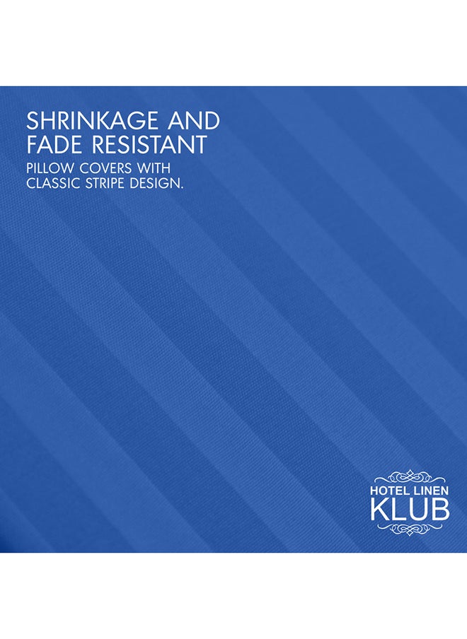 Hotel Linen Klub Hotel Linen Klub Long Body 1Pc Stripe Pillowcase - 100% Microfiber  with envelope closure, Soft and Durable Quality, Size : 45 x 125cm , Royal Blue  - Image 3