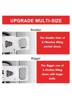KASTWAVE 2 Pieces Portable Door Lock Travel Door Locker Latch Traveling Extra Locks  - Image 4