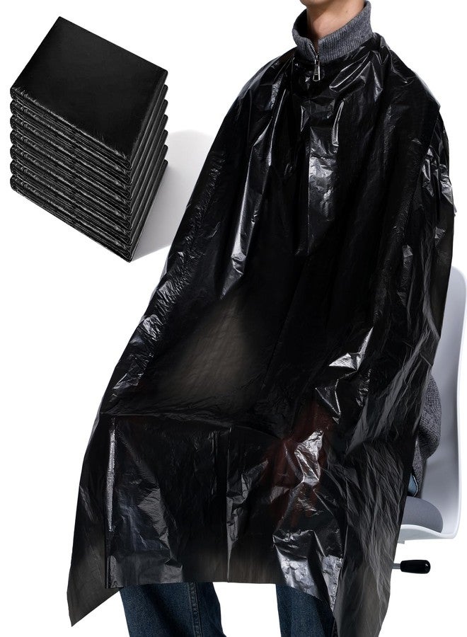 Xosjska 100 Pcs Disposable Salon Cape, Disposable Capes Hair-Salon, Hair Stylist Waterproof Shampoo Apron for Barbers,Beauty Salon,Hair Dye,Perming (51.2 x 36.2 Inch,Black) - Image 2