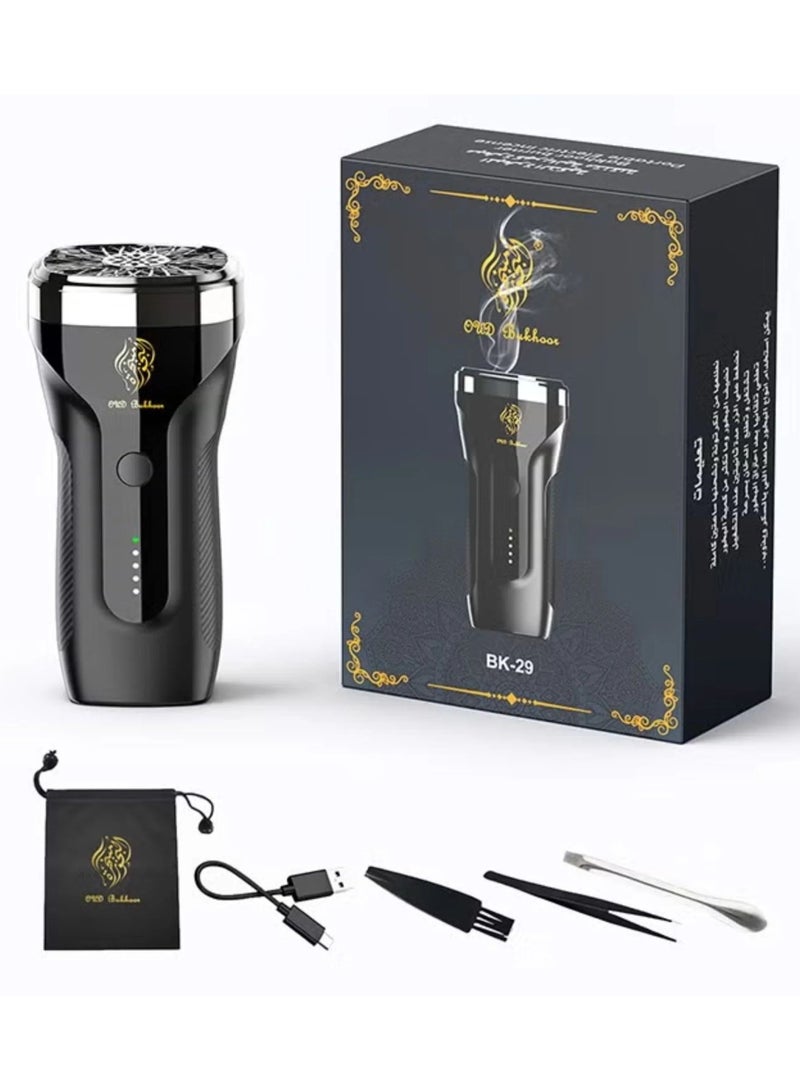 BK-29 مبخرة بخور كهربائية محمولة – قابلة لإعادة الشحن USB للمنزل والسيارة مع ملحقات - Image 1