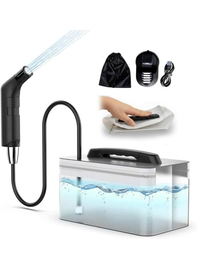 مستر بن شطاف المسافر , شطاف كهربائي محمول للسفر و التخييم قابل لإعادة الشحن مع خزان مياة بسعة 2.3 لتر - Image 1