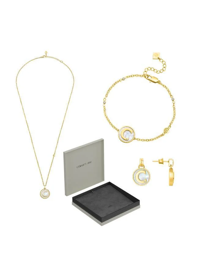 Circulo  Mop Crystals Necklace