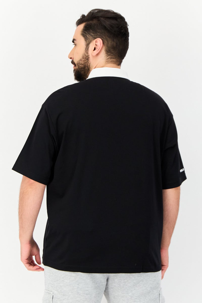 GIORDANO G-Motion Men Sportswear Fit Short Sleeves Outdoor Polo Shirt, Black  - Image 3