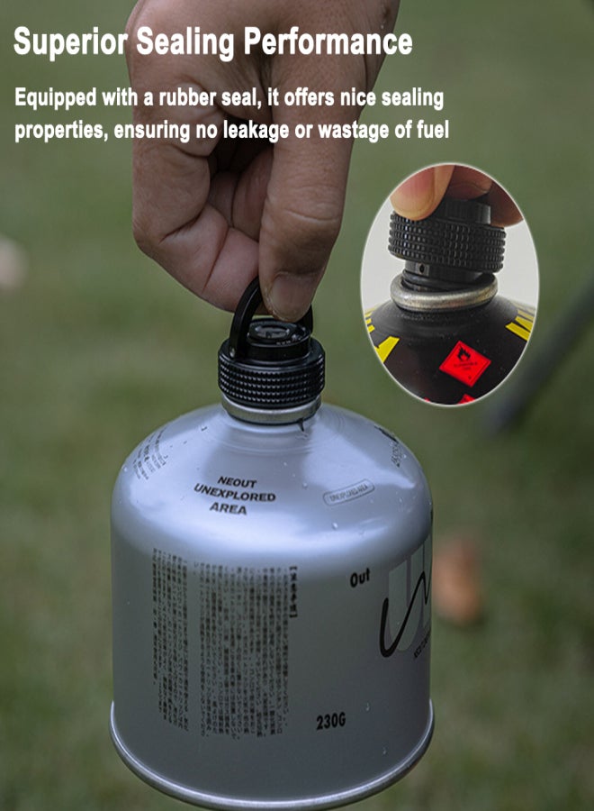 CAMPINGMOON Camping Gas Tanks Cap Lightweight Flat Gas Canister Cover Aluminum Sealed Protective Cap with Magnet for Cassette or Alpine Gas Tanks - Image 5