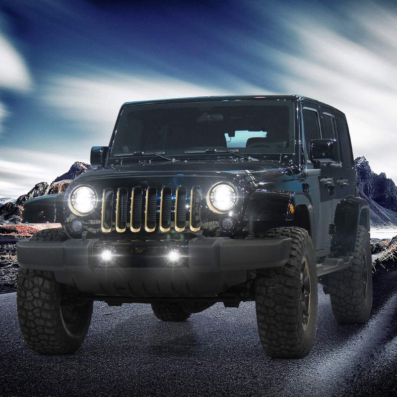 AUDEXEN 4.5 Inch LED Fog Lights for Jeep Wrangler 2007-2018 - Image 3