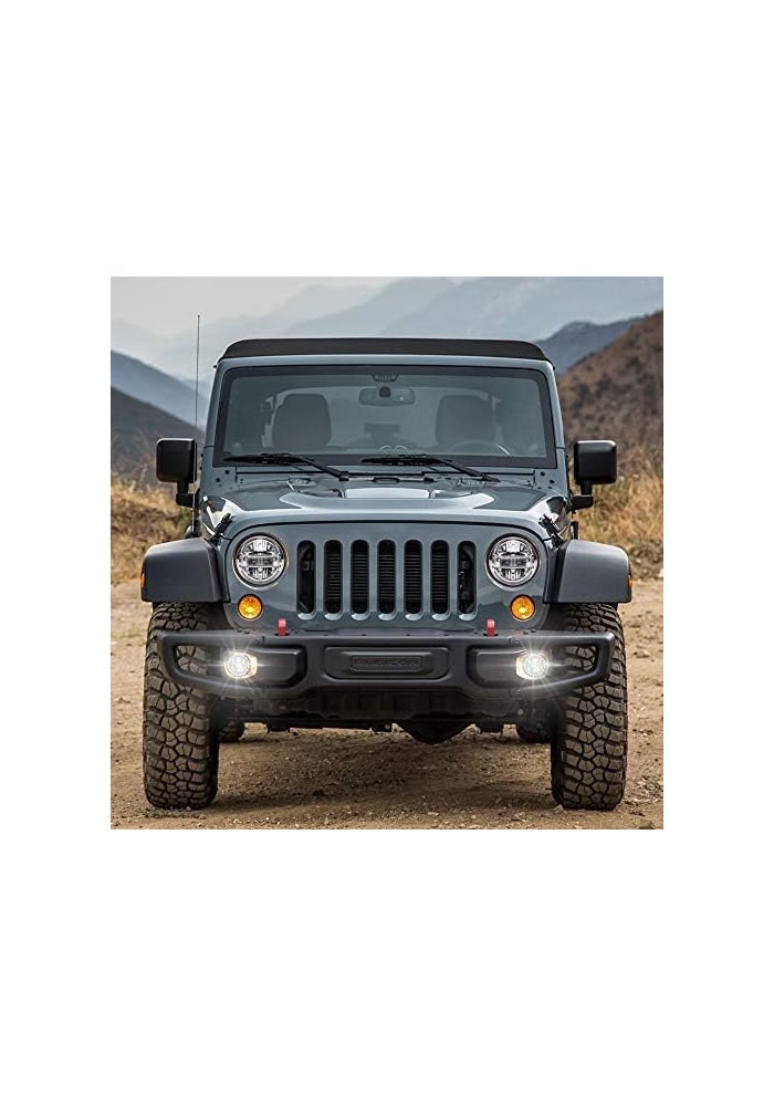 AUDEXEN 4.5 Inch LED Fog Lights for Jeep Wrangler 2007-2018 - Image 5