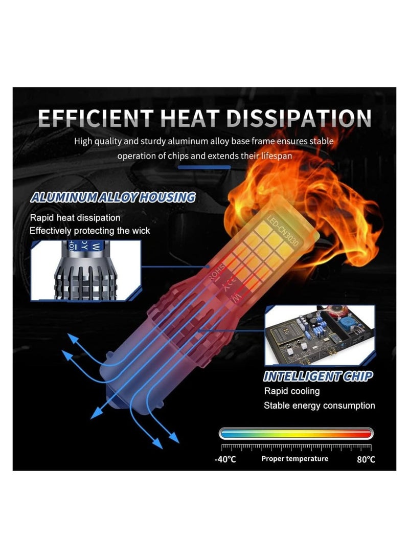 Zikra 1156 Led Brake Light Bulbs, Super Bright Replace for Car Brake Light Reverse Light Tail Light Bulbs Stop Light, White BA15S 7506 1141 1003 P21W Led Bulbs, 2Pcs - Image 2