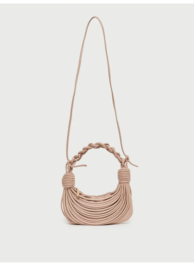 ستايلي Styli Khaki Mini Cut out Shoulder Bag