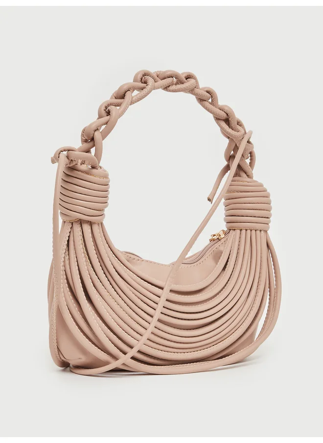 ستايلي Styli Khaki Mini Cut out Shoulder Bag