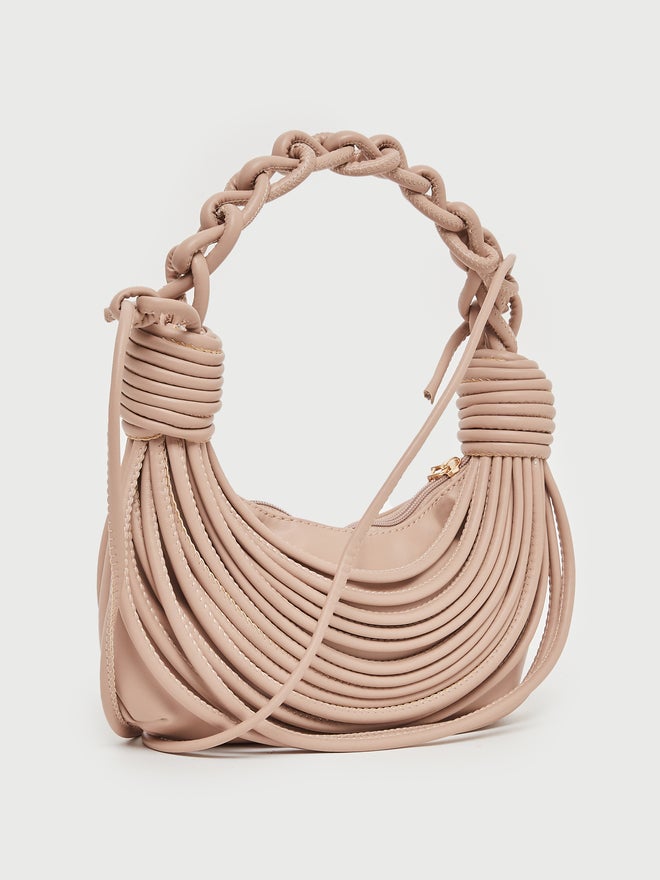 Styli Khaki Mini Cut out Shoulder Bag - Image 1