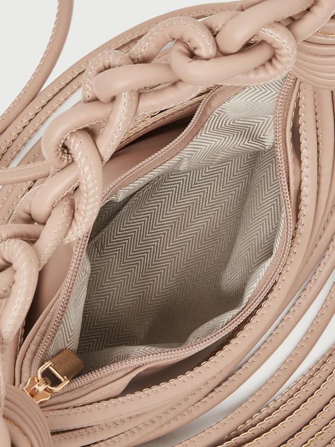 ستايلي حقيبة كتف صغيرة Styli كاكي بفتحات جانبية