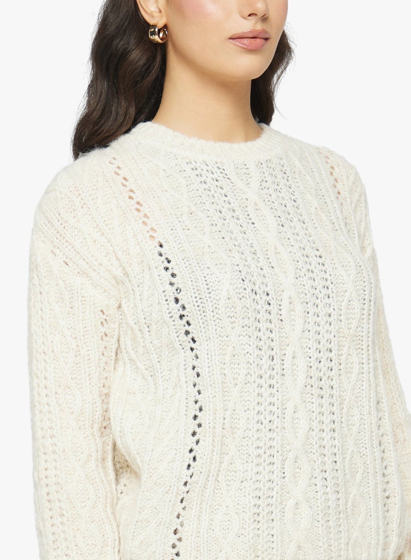 Ginger Chunky Cable Knit Sweater - Image 3