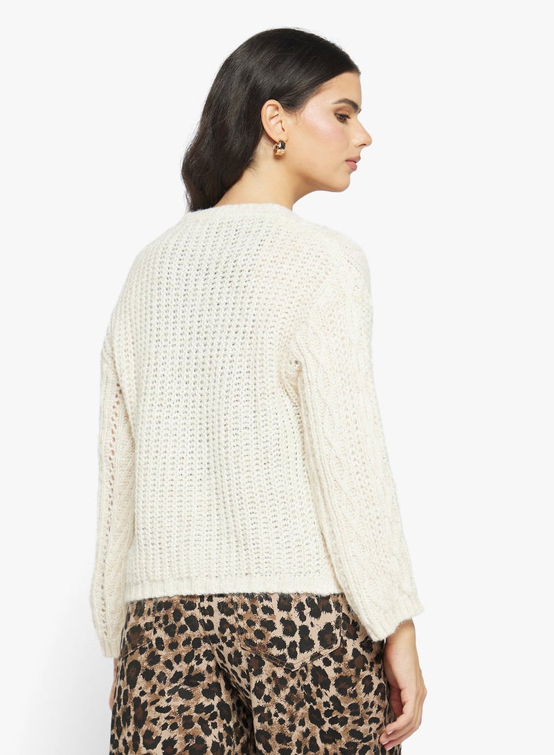 Ginger Chunky Cable Knit Sweater - Image 2