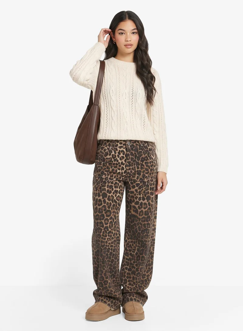 Ginger Chunky Cable Knit Sweater