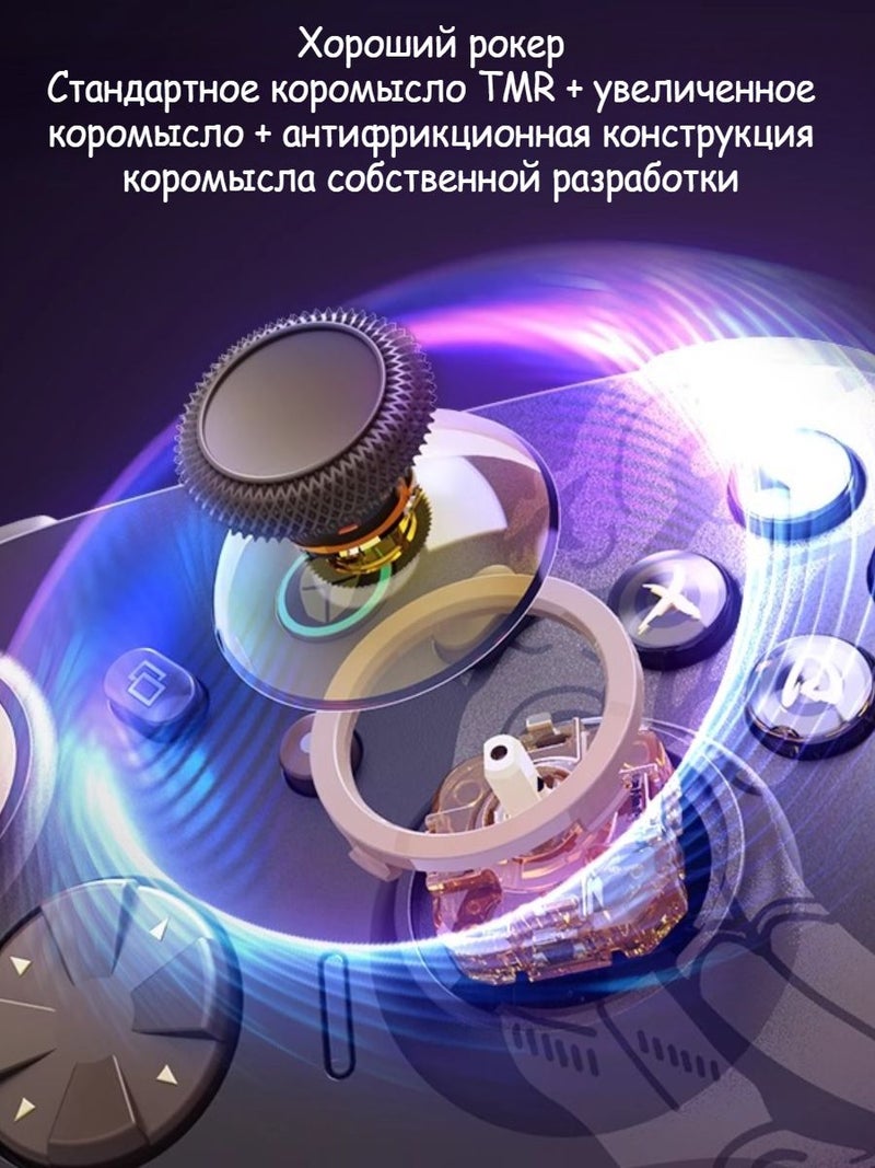 Thunderobot G50 Plus Three-Mode Gamepad Game Controller, Wireless, Wired, Bluetooth, Hall Joystick, Purple - Image 5