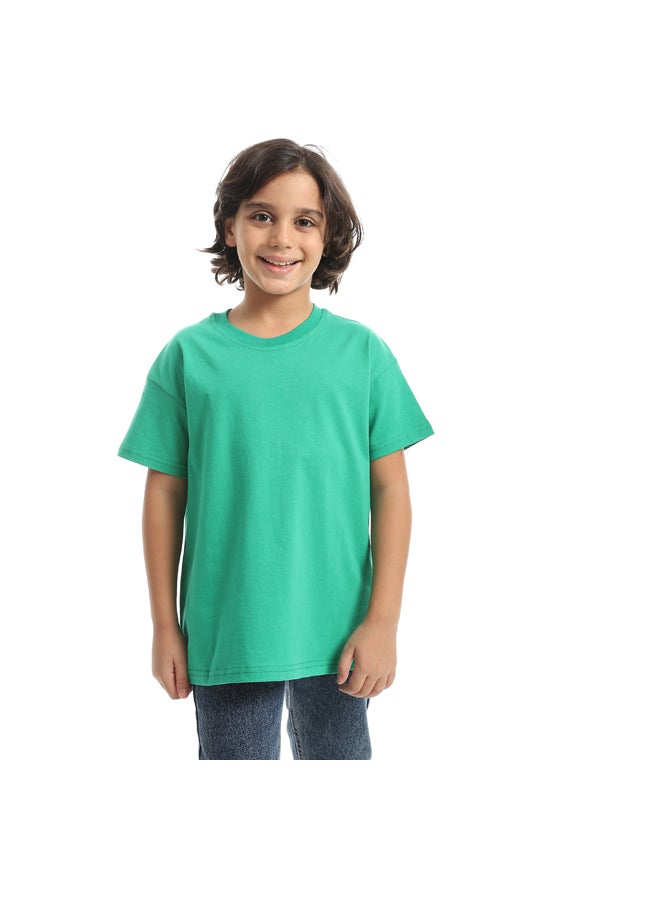 A Green Stylish and Sleek Oversize Half Sleevs Summer T-Shirt_Green