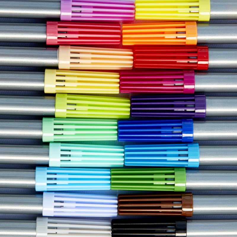 eatsleepdoodle Artist Set of 20 Original Doodle WashOut Fabric Marker Set DoubleEnded Felt Tips in Handy Storage Box - Image 2