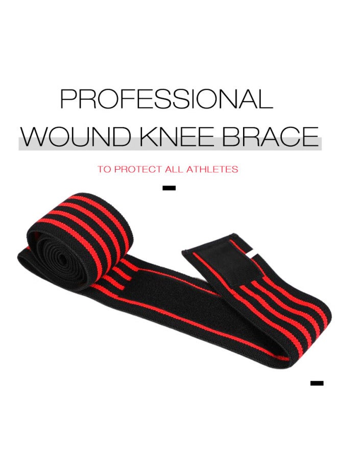 LAURASTAR Larastar Weightlifting Squat Elastic Knee Strap Leg Wrap Fitness Knee Brace Elbow Support Training [2.0 Meters Two Pieces] - Image 2