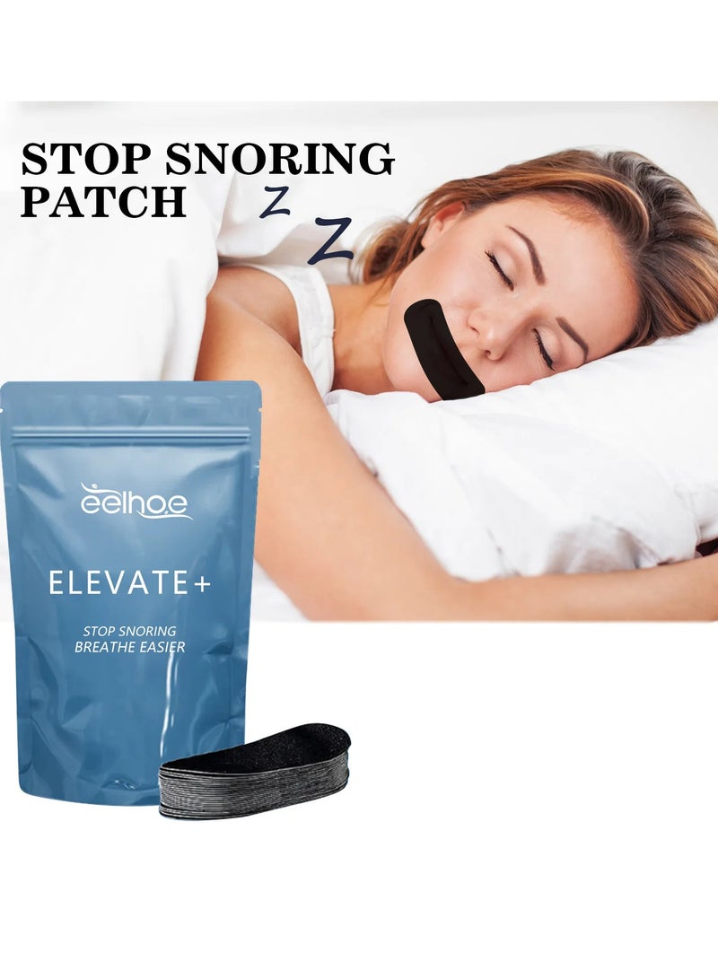 EELHOE رقعة مضادة للشخير، شريط للفم للنوم من أجل التنفس الأنفي، شريط تقويمي للفم أثناء النوم أثناء الليل، شرائط للفم لتخفيف التوتر من أجل النوم وتحسين التنفس وتخفيف احتقان الأنف - Image 4