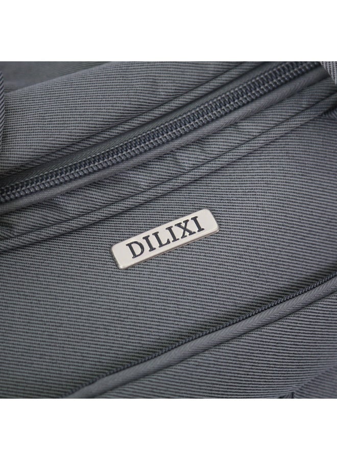 DILIXI مجموعة حقائب دفل ديلكسي، 3 قطع، رمادي، قماش أكسفورد ناعم، مزودة بعجلات ومقبض تلسكوبي - Image 3