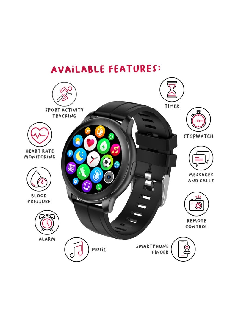 Celly 1.69" Full Touch Screen Trainer Smart Watch with Heart Rate Sleep Monitor, Step Counter Call/Msg Notification Customized Watch Dial for Men Women Activity Trackers IP68 Waterproof for iOS Android - Image 1