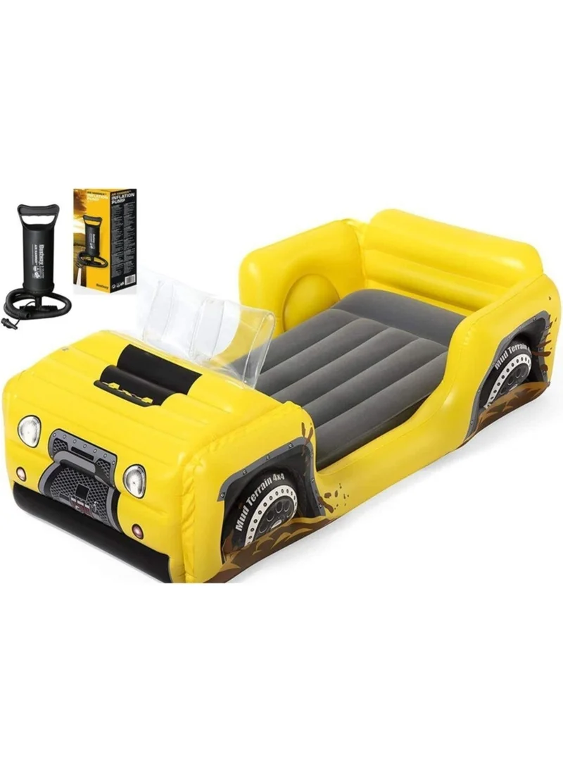 Bestway Kids Inflatable Bed with Pump - 4x4 Jeep Theme - 67714