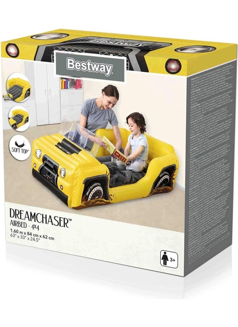 Bestway - Kids Inflatable Bed with Pump - 4x4 Jeep Theme - 67714 - Image 1