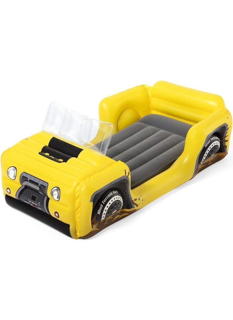 Bestway - Kids Inflatable Bed with Pump - 4x4 Jeep Theme - 67714 - Image 1