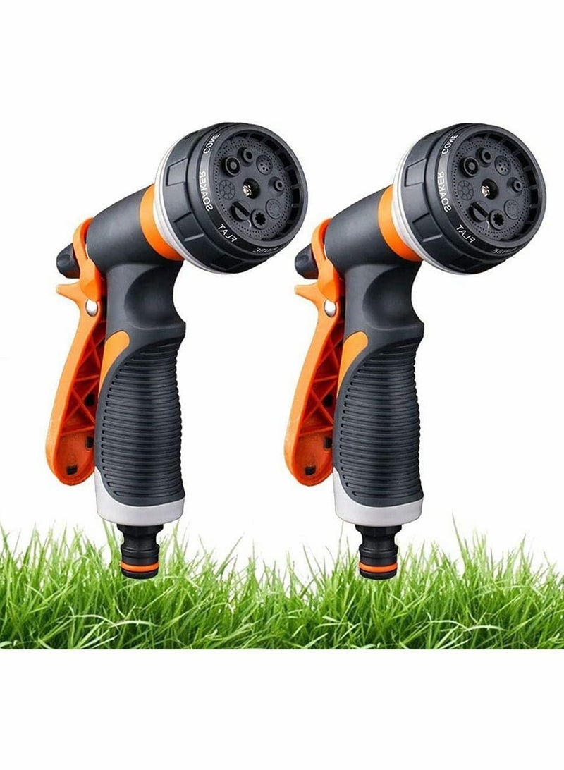 SYOSI 2 PCS Garden 8 Adjustable Patterns Water Gun,High Pressure Spray Nozzle Perfect for Watering plants, Car Washing, Shower Pets  - Image 1