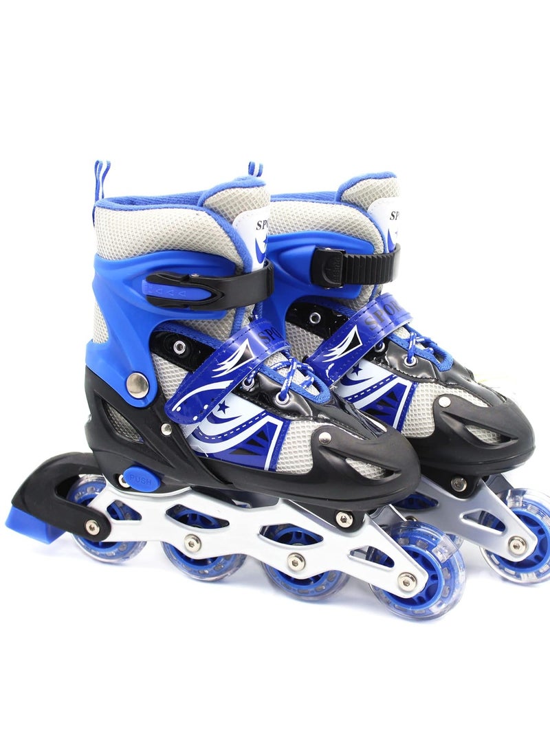 سبال زلاجات مضمنة بأحجام قابلة للتعديل زلاجات دوارة مع عجلات وامضة للأطفال في الهواء الطلق وداخل المنزل أحذية تزلج للبنين والبنات الشباب والكبار - Image 1