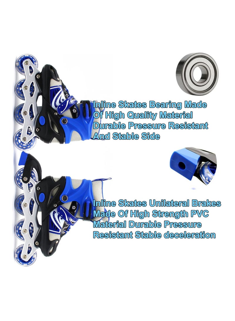 سبال زلاجات مضمنة بأحجام قابلة للتعديل زلاجات دوارة مع عجلات وامضة للأطفال في الهواء الطلق وداخل المنزل أحذية تزلج للبنين والبنات الشباب والكبار - Image 4