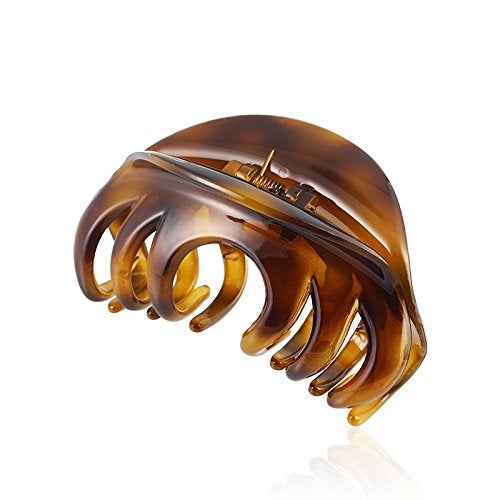 Rosette Large Chic Styling Glass Claw Clip Hair Clamps Grips Hairpins Barrettes for IndoorOutdoor Use Thick Hair Women and Girls