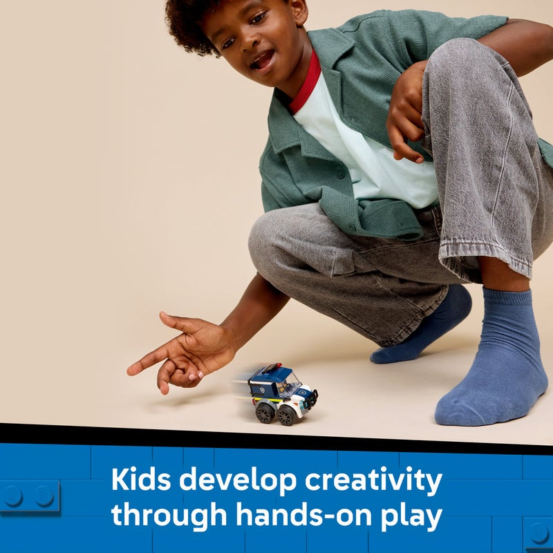 ليغو شاحنة الشرطة من LEGO® City Rides - مجموعة بناء سيارة شرطة صغيرة مع شخصية شرطي صغيرة - 60481 - Image 5