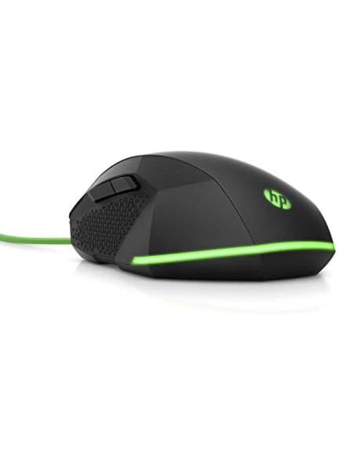 HP - 200 Pavilion Gaming Mouse Wired 3200 Dpi Pixart Optical Gaming Sensor 5 Programmable Buttons 12 Cusomizable Rgb Light Modes 2 Year Warranty Ergonomic Grip Black 5Js07Aa - Image 1