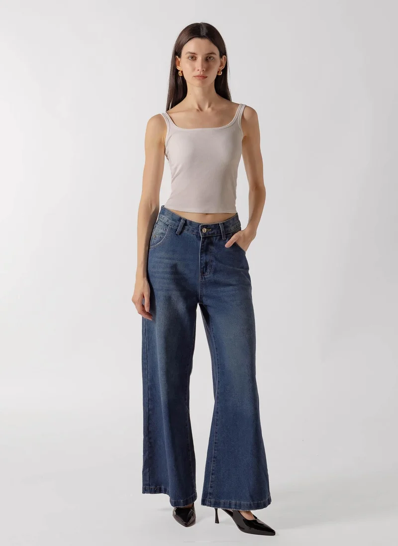 LADIES JEANS WIDE LEG