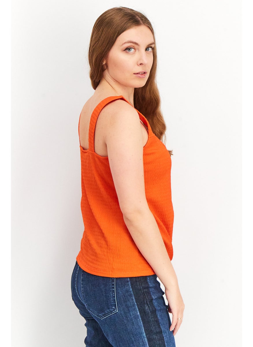 Women U Neck Sleeveless Textured Crop Top, Orange - pzsku/Z959462A9787868D69D53Z/45/_/1724350887/e709e461-a0f3-48c3-9d65-84b94eabab0b