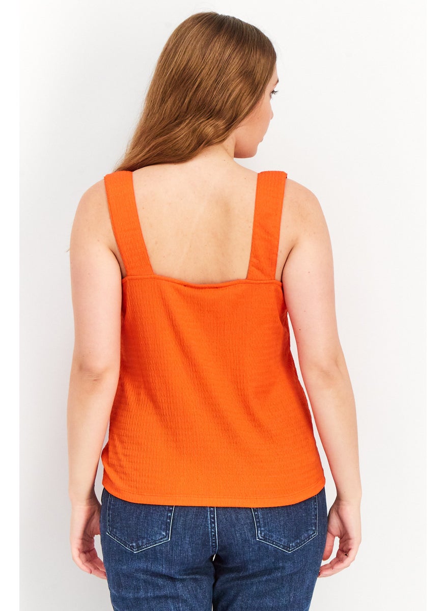 Women U Neck Sleeveless Textured Crop Top, Orange - pzsku/Z959462A9787868D69D53Z/45/_/1740319531/46d6533d-13cc-455b-817e-9fe5689e02bc