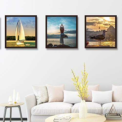 VITOIVE 14x14 Frame Black With Mat 10x10 Solid Wood Picture Frames Wall Mounting (1 pack, 14x14 Inch)… - Image 2