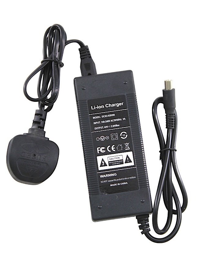 Generic UK Plug Electric Scooter Charger 36V(42V2A) Electric Bike Lithium Battery Charger 1.5A Power Supply Adapter 100-240V for Xiaomi Electric Bike Scooter With 8mm Jack  - Image 4