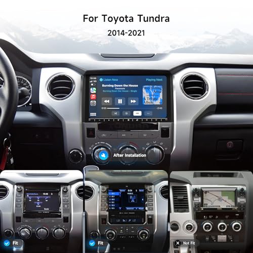 Dasaita Tundra Head Unit for 2014-2021 Toyota Tundra Upgrades with Wireless Carplay & Android Auto, Android 13 Radio, 8+256GB, DTS, Plug & Play Stereo, 10.2" QLED Screen, Voice Control, GPS Navigation - Image 2