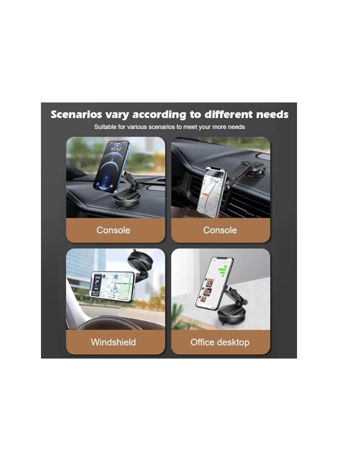 S-TOP Magnetic Phone Holder for Car – 360° Adjustable Vacuum Magnetic Suction Cup, Stretchable Car Mount for Smooth Surfaces, Compatible with iPhone and MagSafe Devices - Image 3