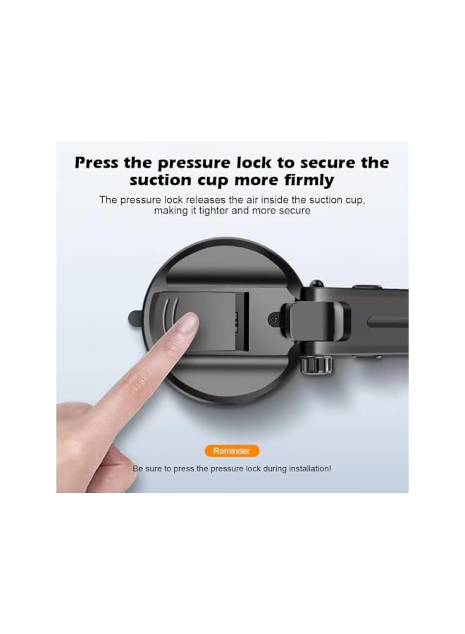 S-TOP Magnetic Phone Holder for Car – 360° Adjustable Vacuum Magnetic Suction Cup, Stretchable Car Mount for Smooth Surfaces, Compatible with iPhone and MagSafe Devices - Image 4