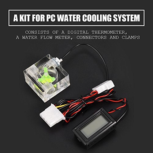 Wendry Computer Water Cooling Thermometer, Water Meter, Computer Temperature Detector Kit, PC Computer 3 Way Meter Digital Thermometer Suitable for Water Cooling System Kit - Image 3