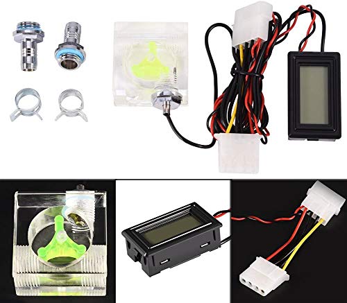 Wendry Computer Water Cooling Thermometer, Water Meter, Computer Temperature Detector Kit, PC Computer 3 Way Meter Digital Thermometer Suitable for Water Cooling System Kit - Image 2